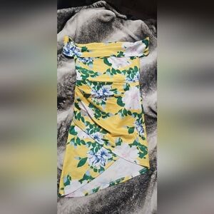 Floral Yellow Mini Dress